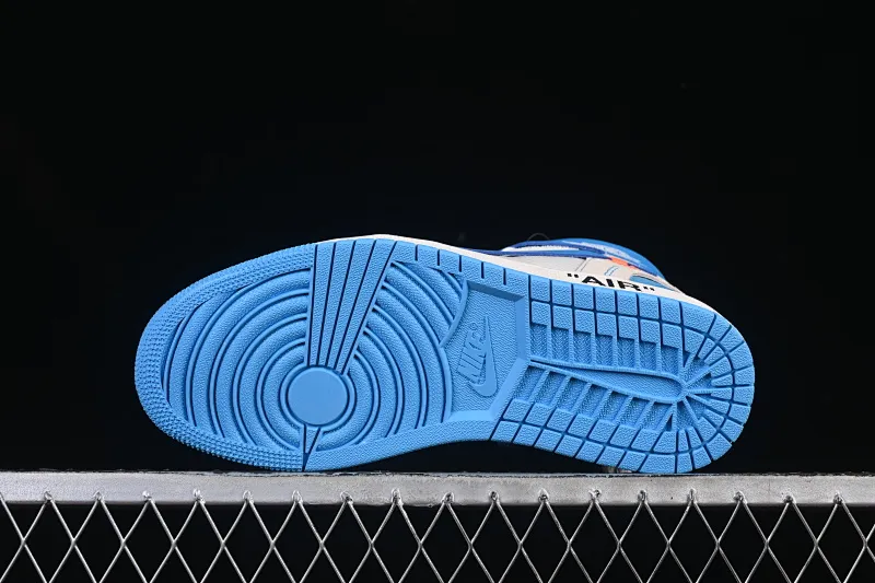 All categories Air Jordan Jordan series basketball shoes Air Jordan 1 High pure original special price Off White x Air Jordan OW AJ1 Joe 1 joint North Carolina blue high-top basketball shoes AQ0818-148